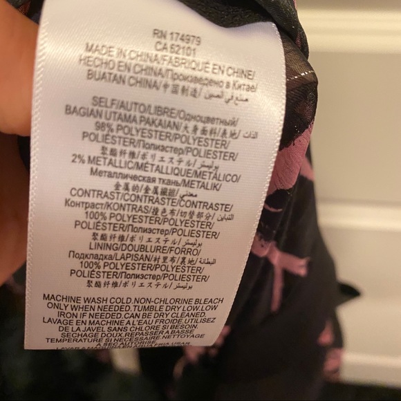 NEW w tags BCBGMAXAZRIA lilac print robe  dress - Picture 11 of 11